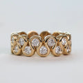 Fancy Round Double Row Eternity Band