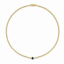 Calais Beaded 5MM Solitaire Necklace