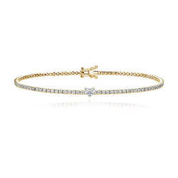 Fancy Single Shape Tennis Bracelet