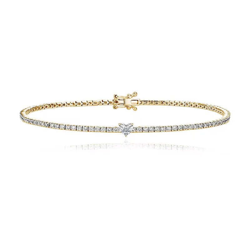 Fancy Single Shape Tennis Bracelet