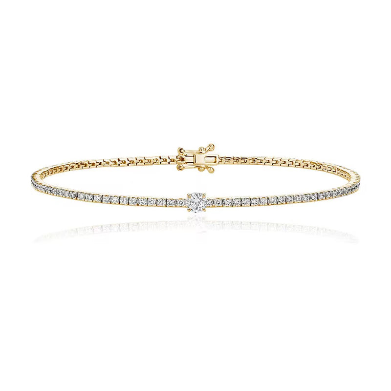 Fancy Single Shape Tennis Bracelet