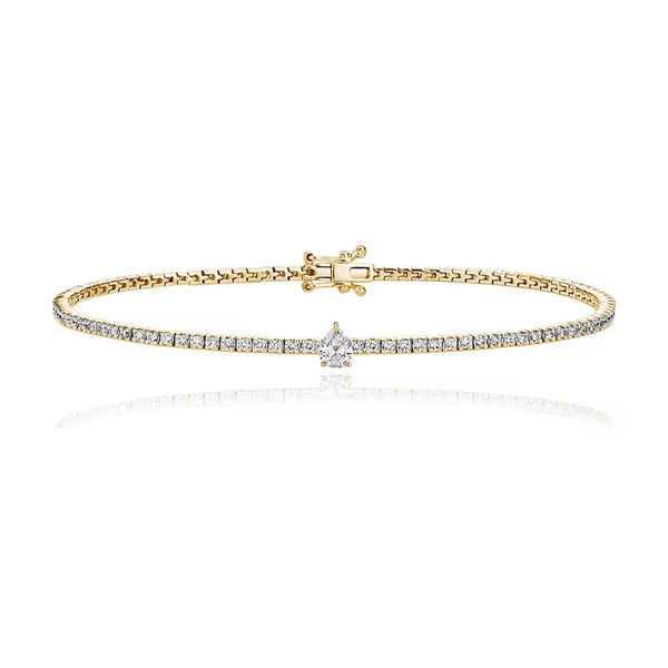 Fancy Single Heart Tennis Bracelet
