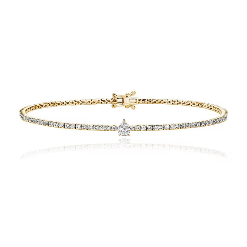 Fancy Single Shape Tennis Bracelet