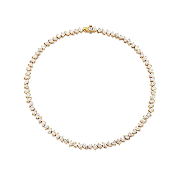 Fancy Multi-Shape Tennis Necklace