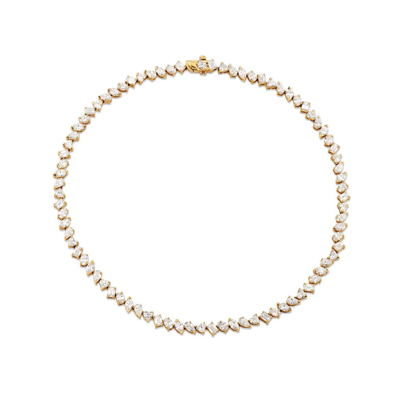 Fancy Multi-Shape Tennis Necklace