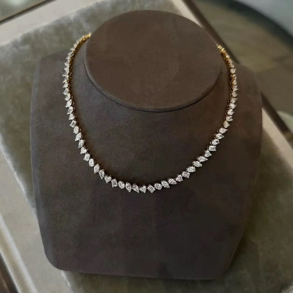 Fancy Multi-Shape Tennis Necklace