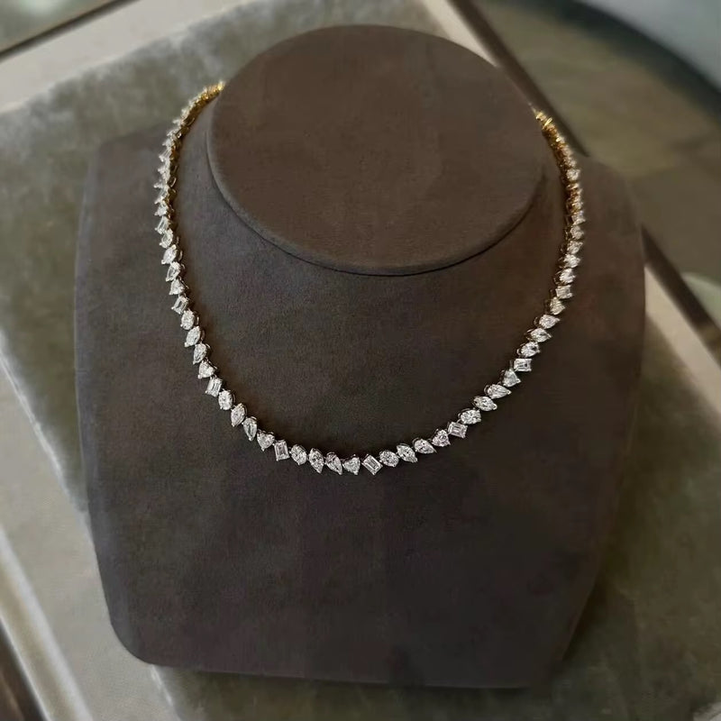 Fancy Multi-Shape Tennis Necklace