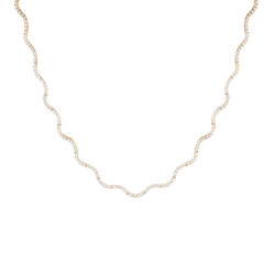 Fancy Scalloped Tennis Necklace