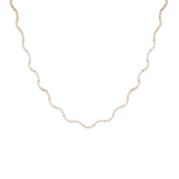 Fancy Scalloped Tennis Necklace