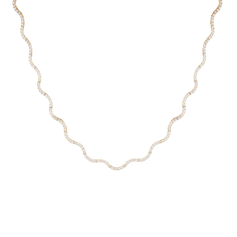 Fancy Scalloped Tennis Necklace