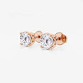 Classic Lady Solitaire Round Brilliant Cut Stud Earrings