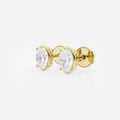 Classic Lady Solitaire Oval Stud Earrings