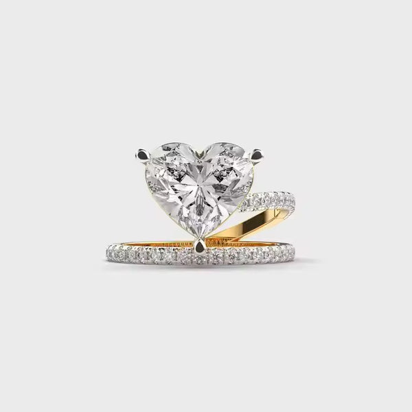 Heart Solitaire Wrapped in Love Engagement Ring