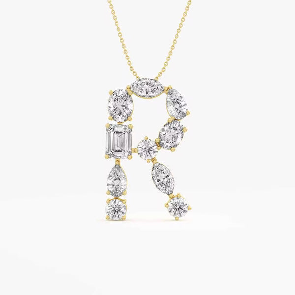 Fancy Multi-Shape Initial Pendant