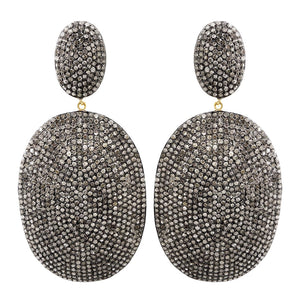 Diamond Oval Pave Earrings