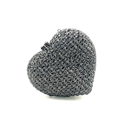 Priti Crystal Black Heart