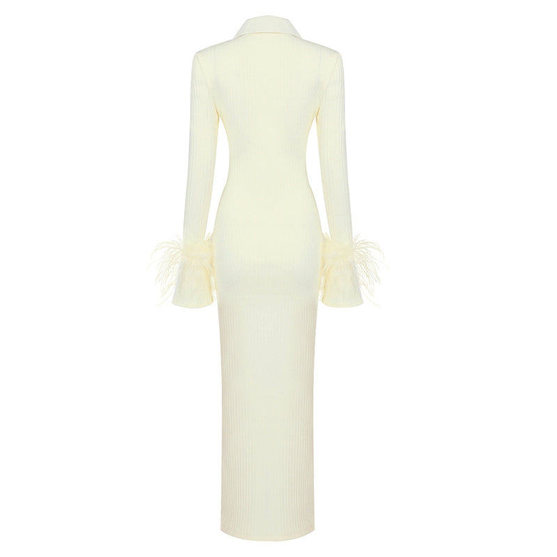 Charlotte Knit Feather Dress